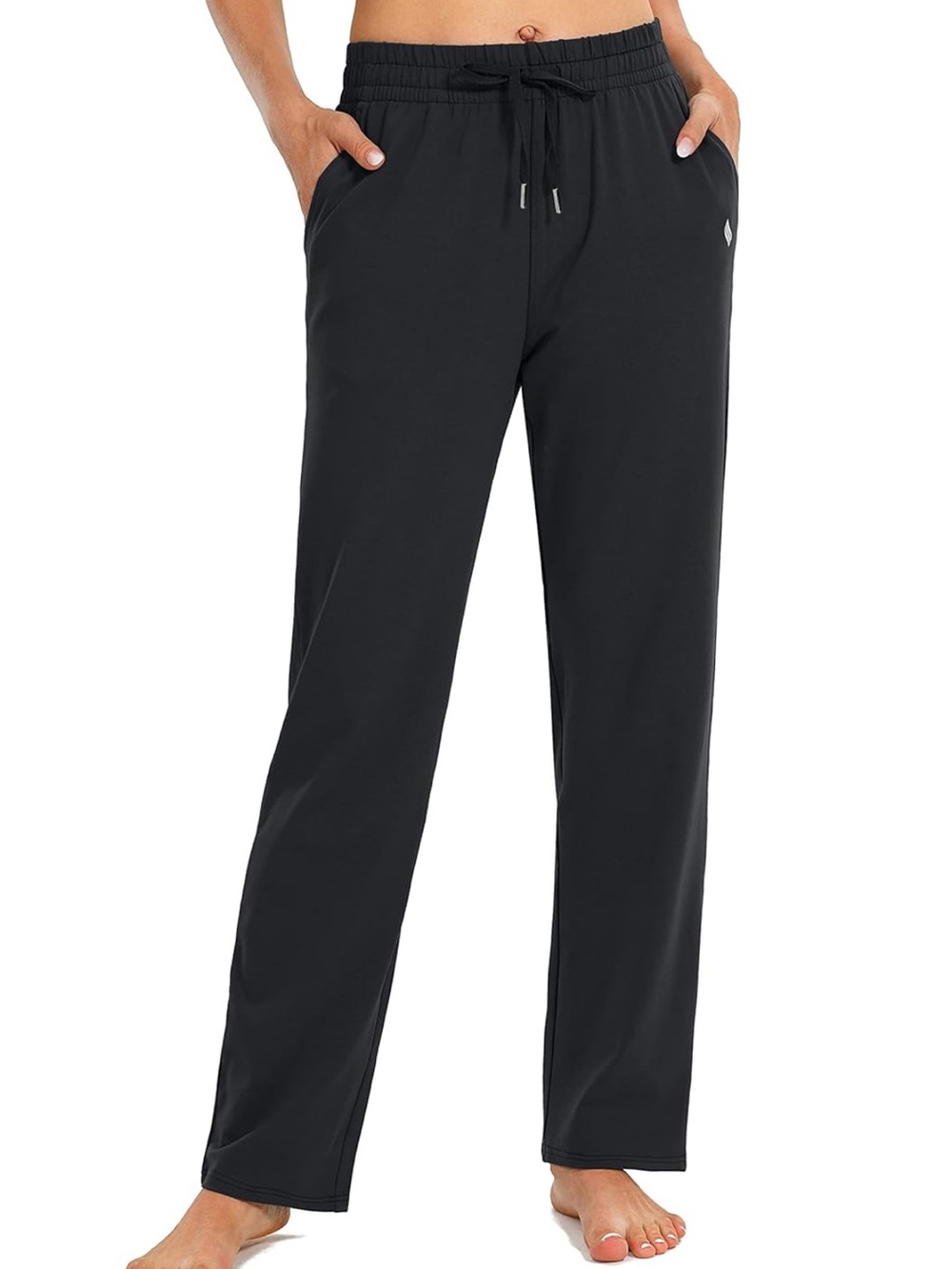 SANTINY Women's Cotton Sweatpants Black